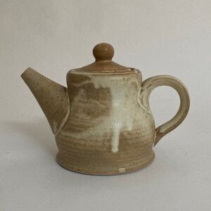 Stoneware Rustic Tan Ceramic Teapot Handmade